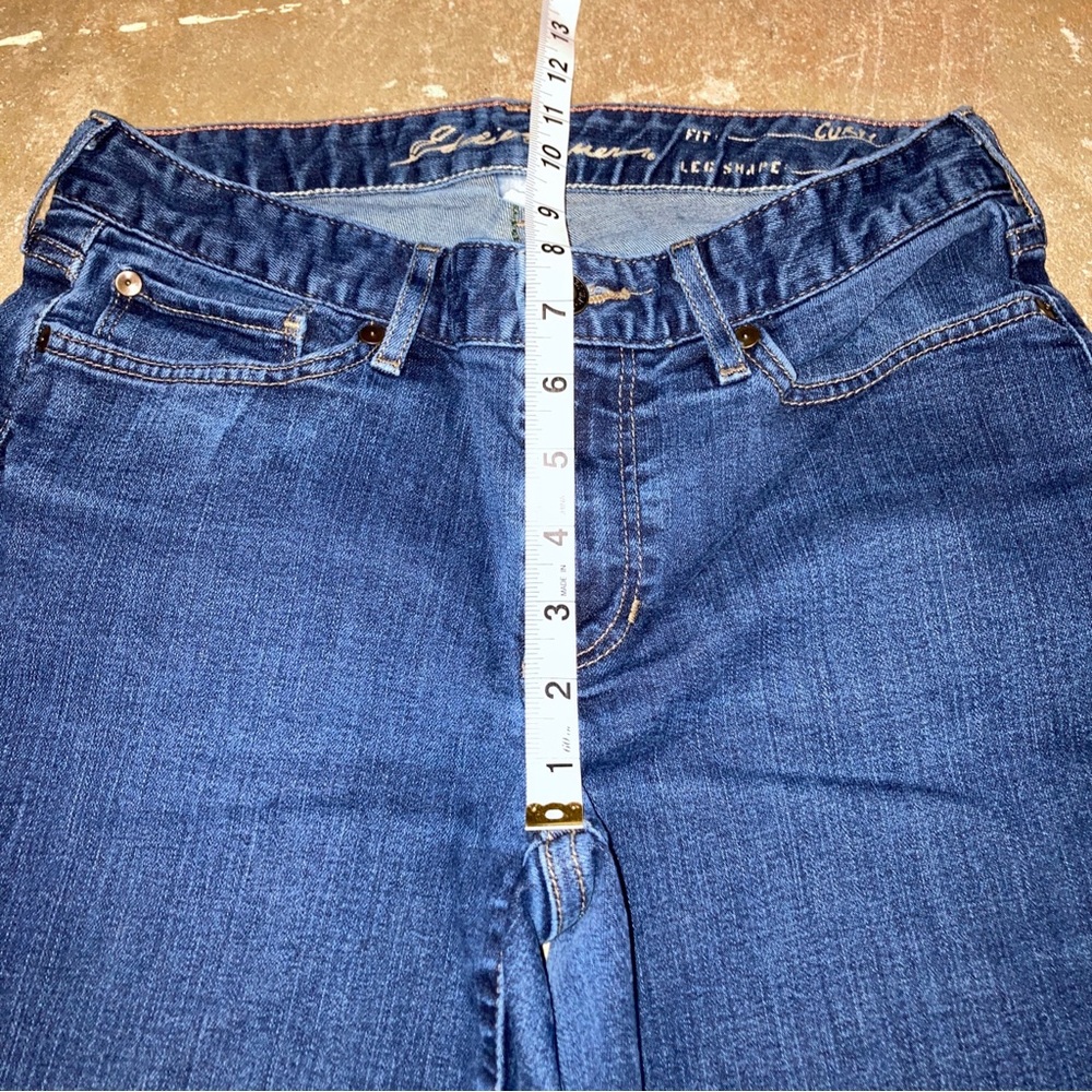 SOLD @sunniebunny 01 Eddie Bauer Curvy Fit Straight Leg Blue Blue Jeans 6 - Picture 7 of 10